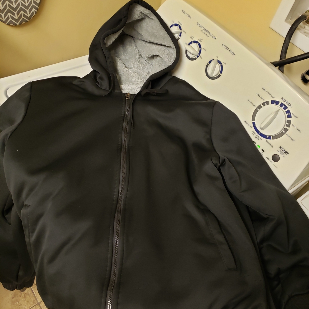 Men's Black Hooded Jacket